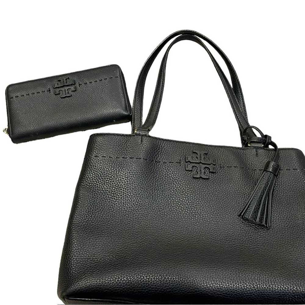 TORY BURCH Pebbled Leather McGraw Triple Compartm… - image 8
