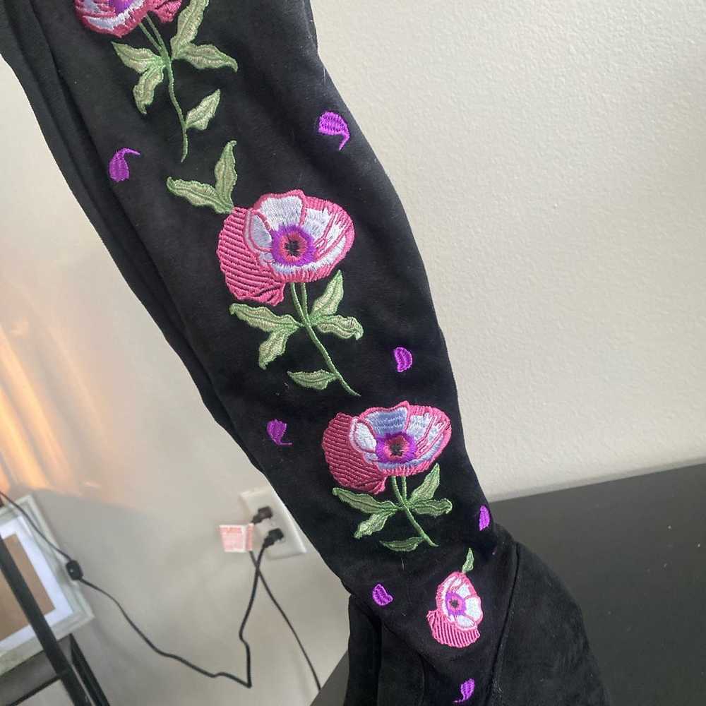 Knee high flower boots - image 3