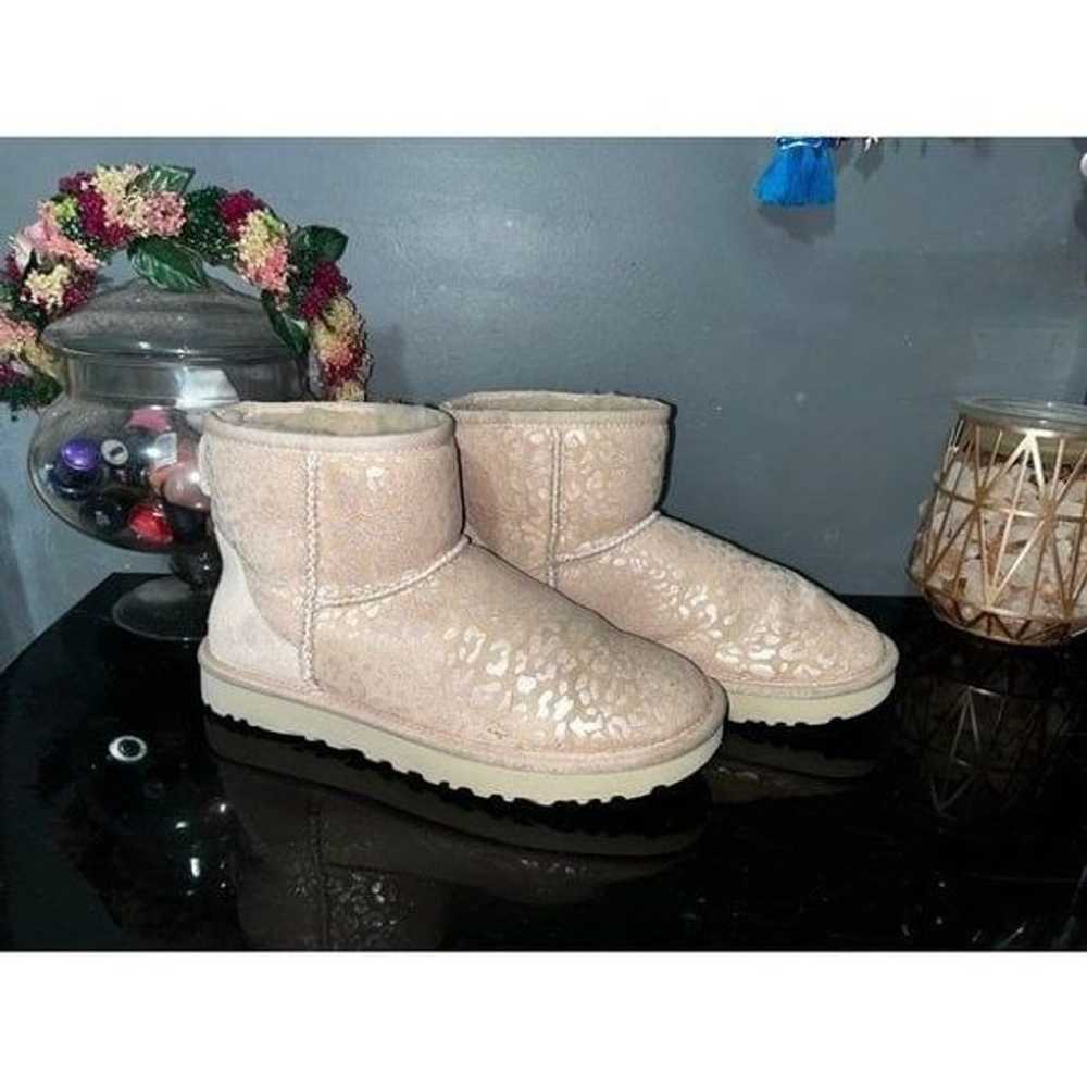 UGG Pink Snow Leopard Round Classic Mini Boot - image 1