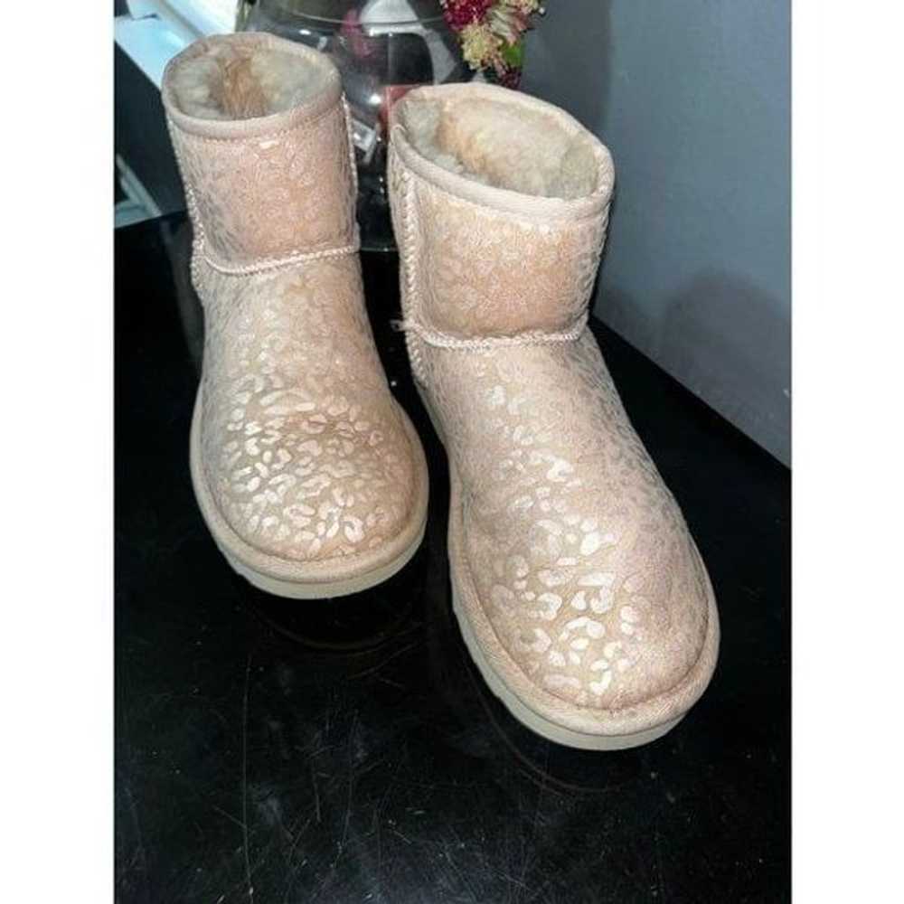 UGG Pink Snow Leopard Round Classic Mini Boot - image 2