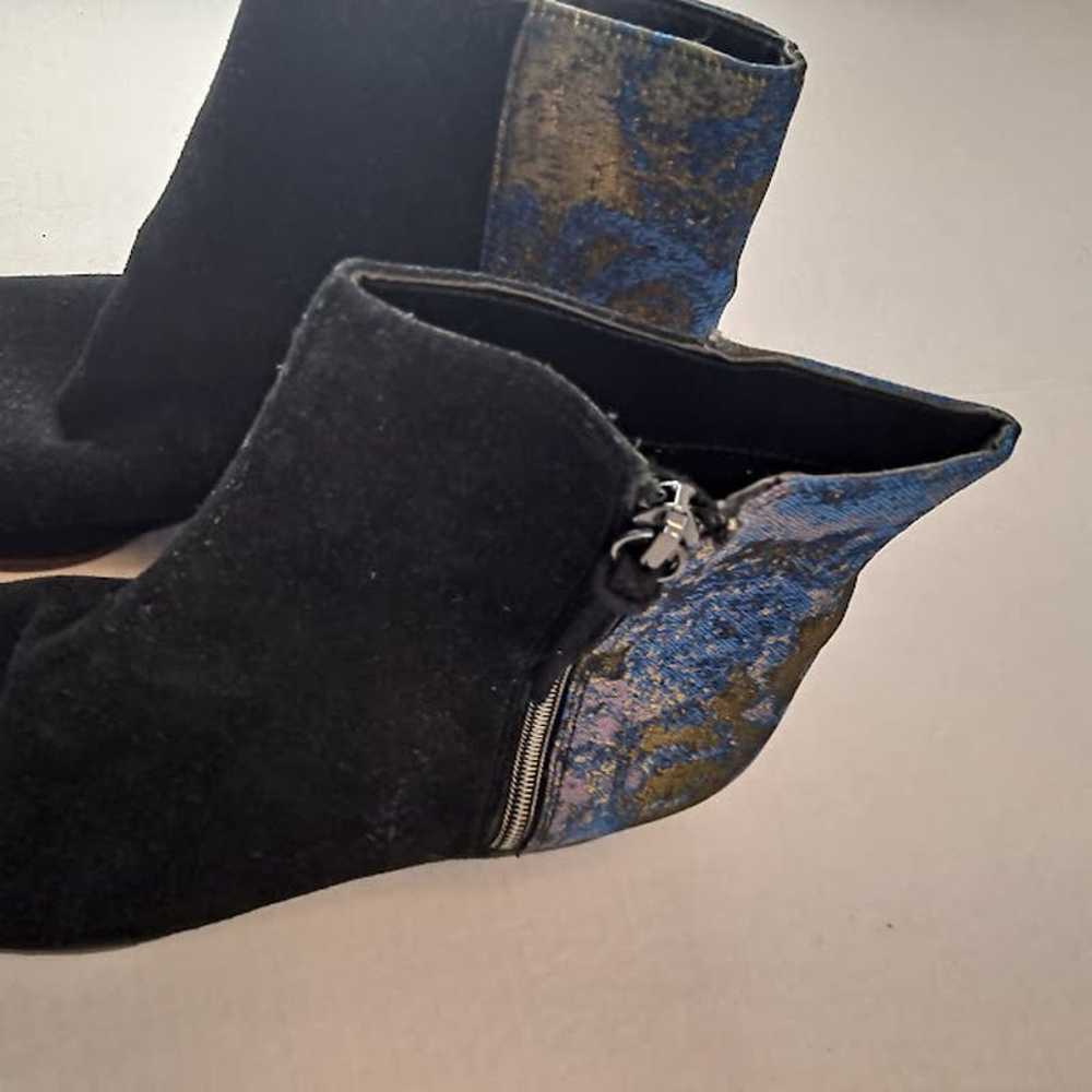 Lori Goldstein Ankle Boots 8.5 Blue Gold Purple B… - image 10