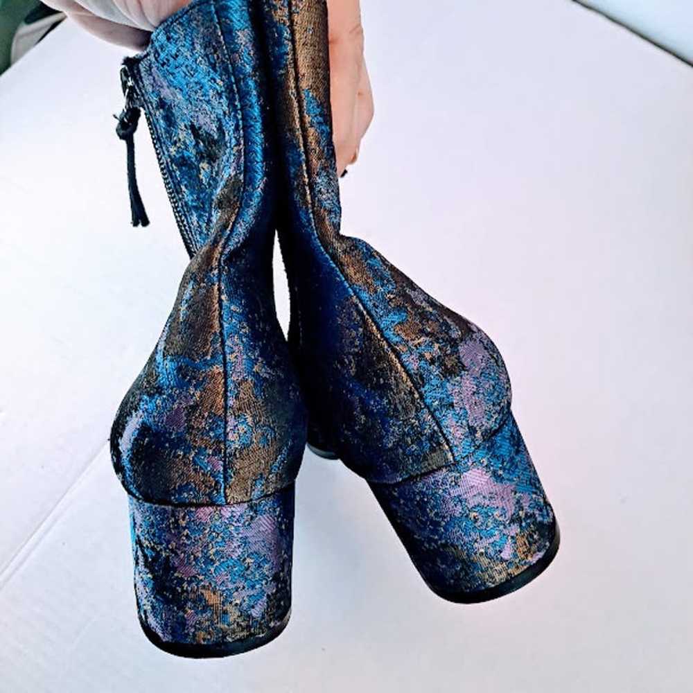 Lori Goldstein Ankle Boots 8.5 Blue Gold Purple B… - image 3