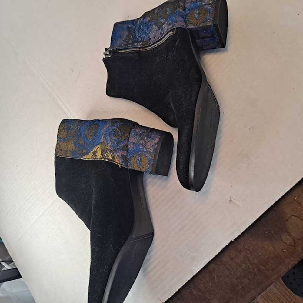 Lori Goldstein Ankle Boots 8.5 Blue Gold Purple B… - image 5