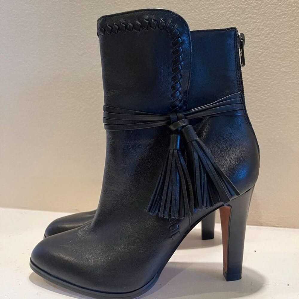 Coach Jessie Napa Leather black heeled booties/bo… - image 3