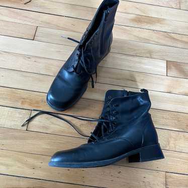 Santana Canada black leather military boots