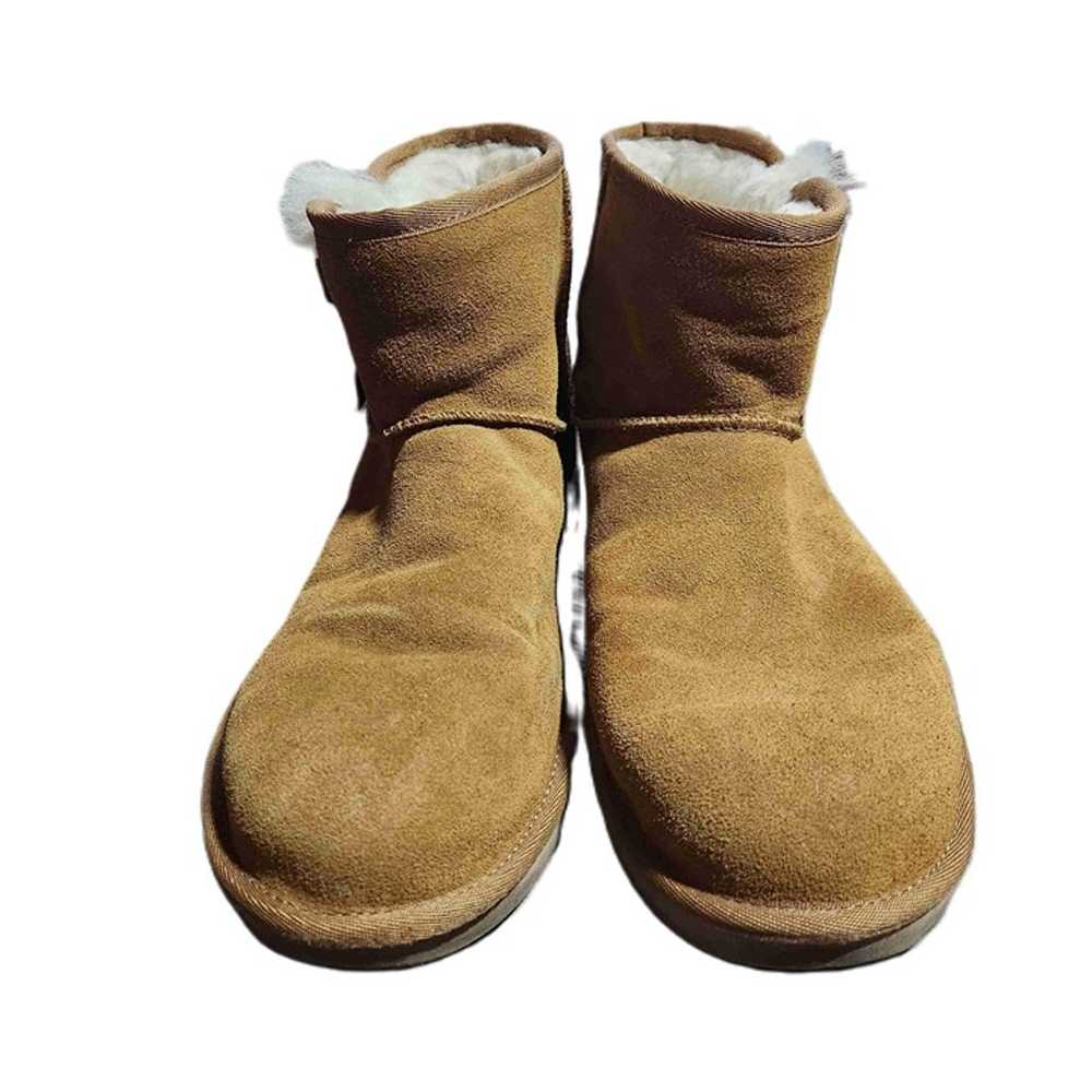 Koolaburra Ugg Womens Tan Suede Bow Boots Size 11 - image 6