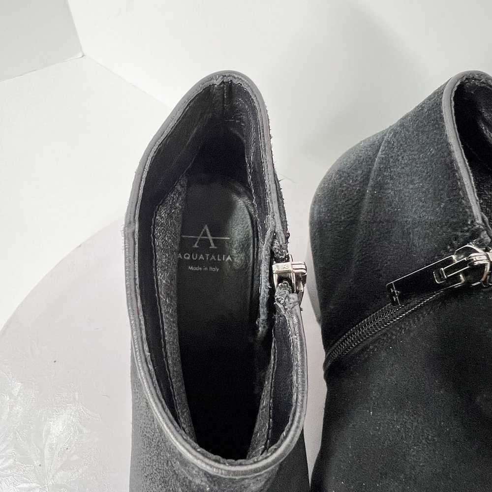 Aquatalia 7 Womens Suede Ankle Boots Black Almond… - image 4
