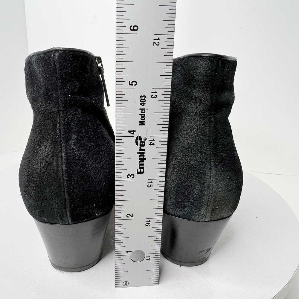 Aquatalia 7 Womens Suede Ankle Boots Black Almond… - image 8