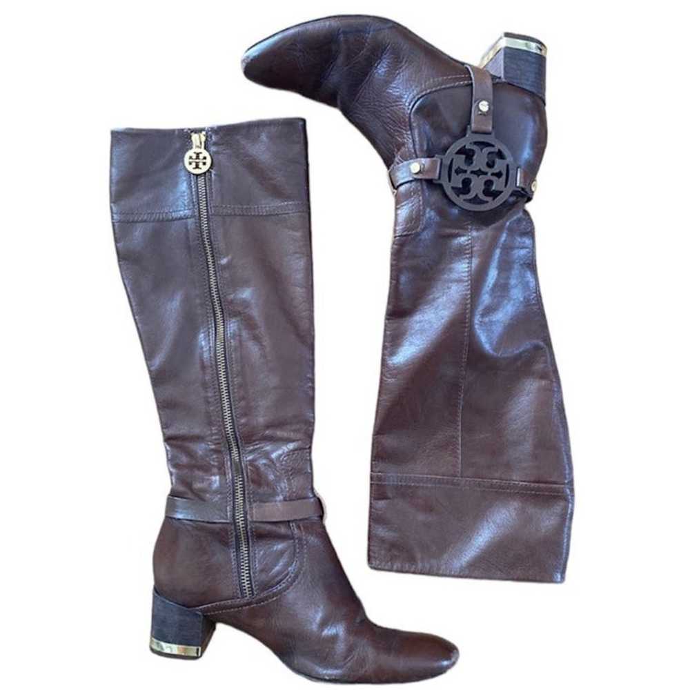 Tory Burch riding boots brown size 7 - image 2