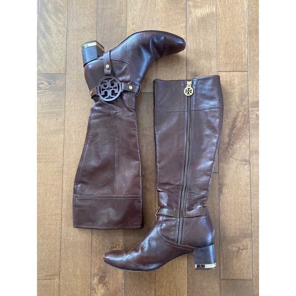 Tory Burch riding boots brown size 7 - image 3