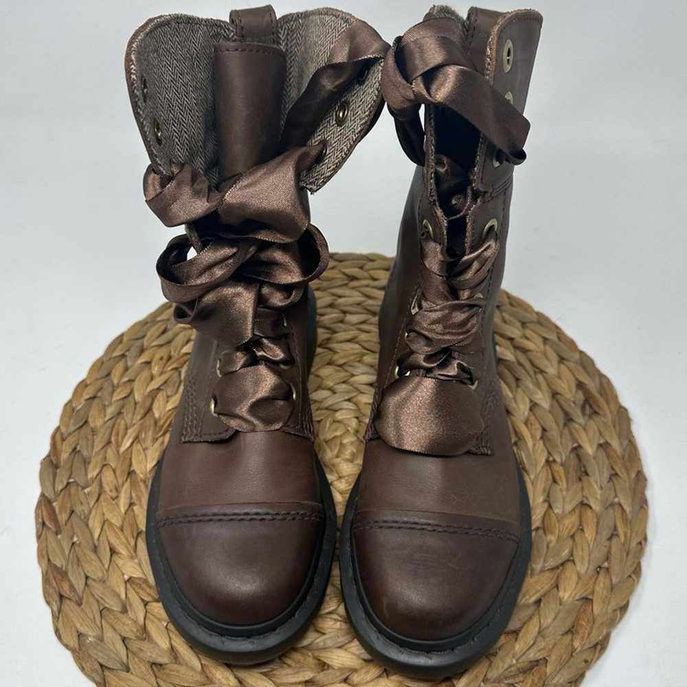 Dr. Martens Aimilita Nappa Leather Boots Brown Si… - image 6