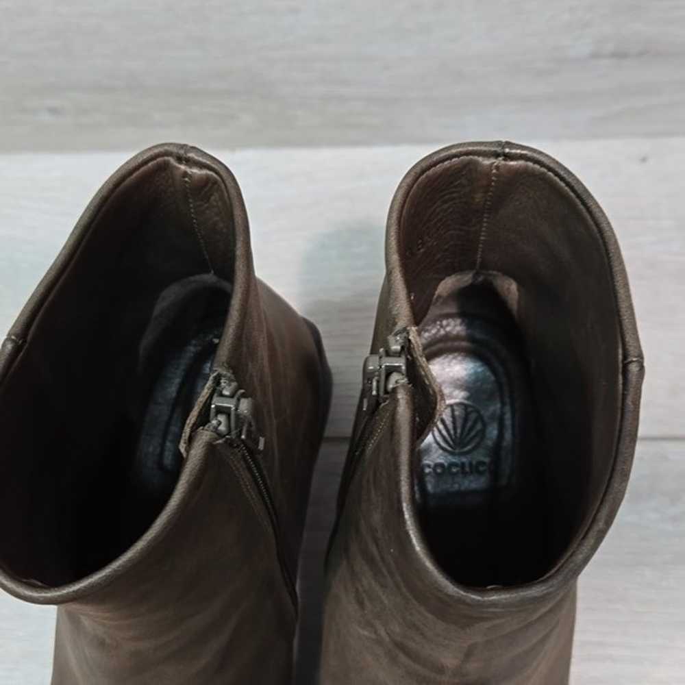 Coclico Women Ankle Leather Heels Pain shoes sz 3… - image 5