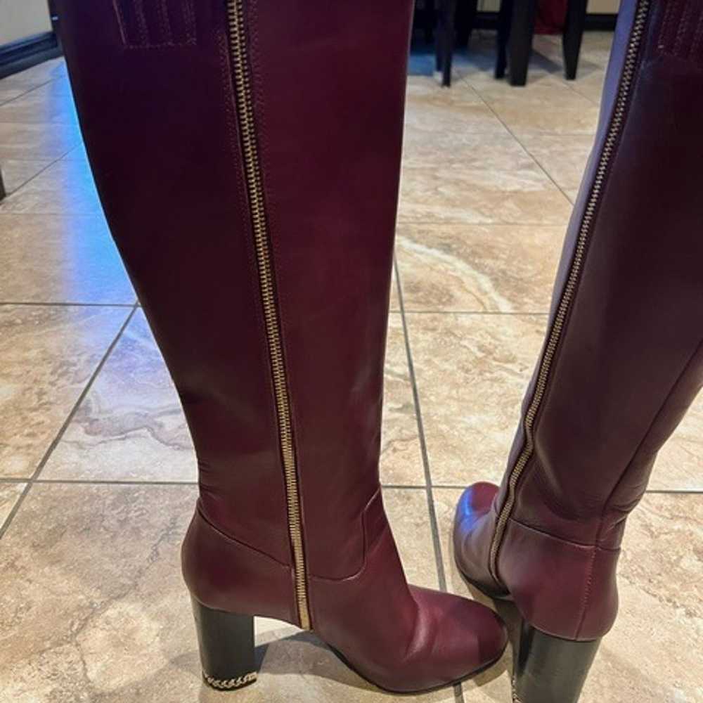 Michael Kors Burgundy Leather Boots - image 3