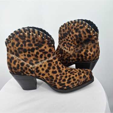 ALICE+OLIVIA Kiara Leopard Print Calf Hair Western