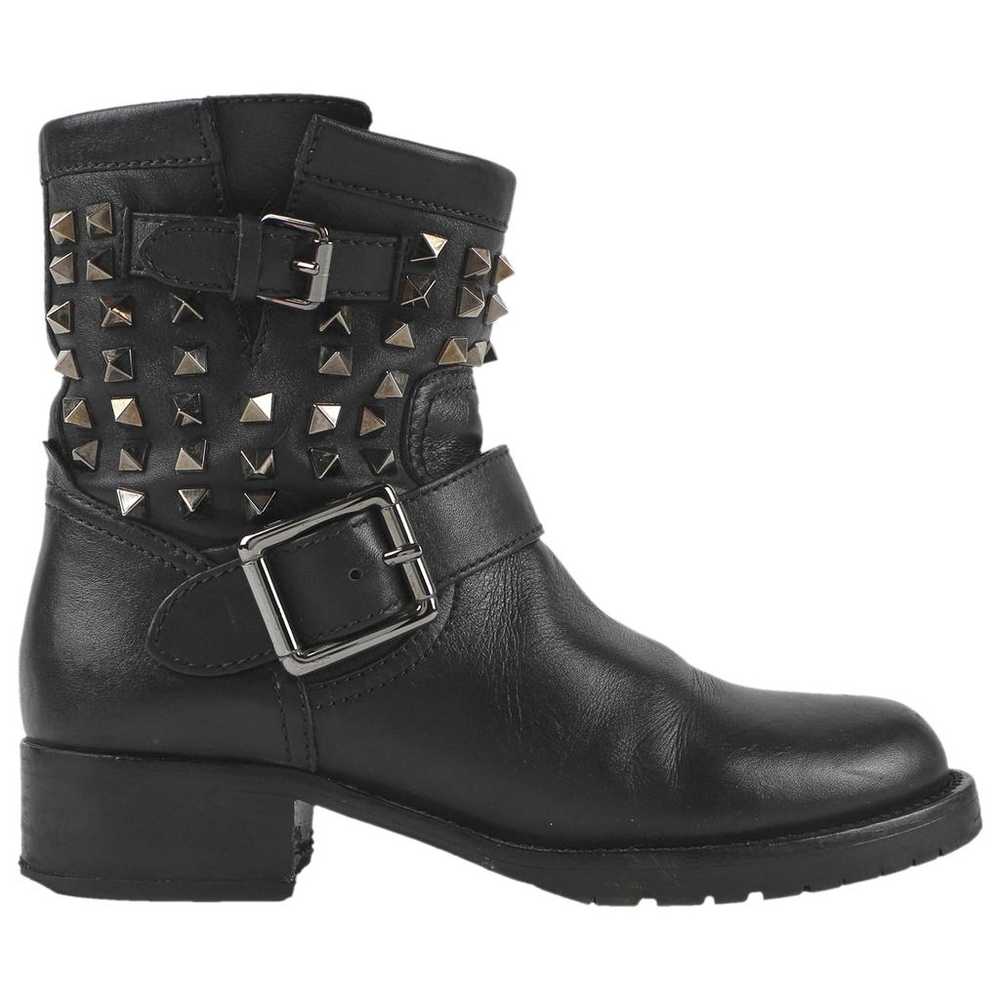 Valentino Garavani Rockstud leather biker boots - image 1