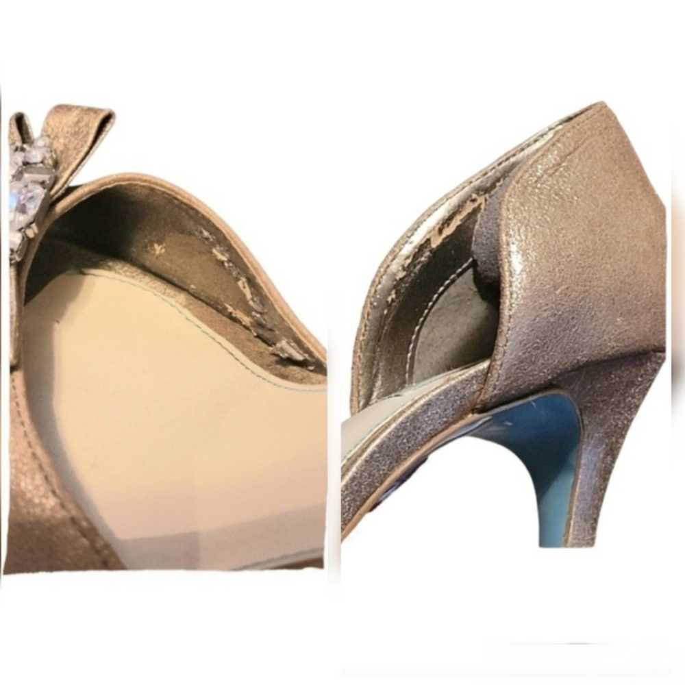 Betsey Johnson Glam Metallic D'Orsay Peep-Toe Pum… - image 9