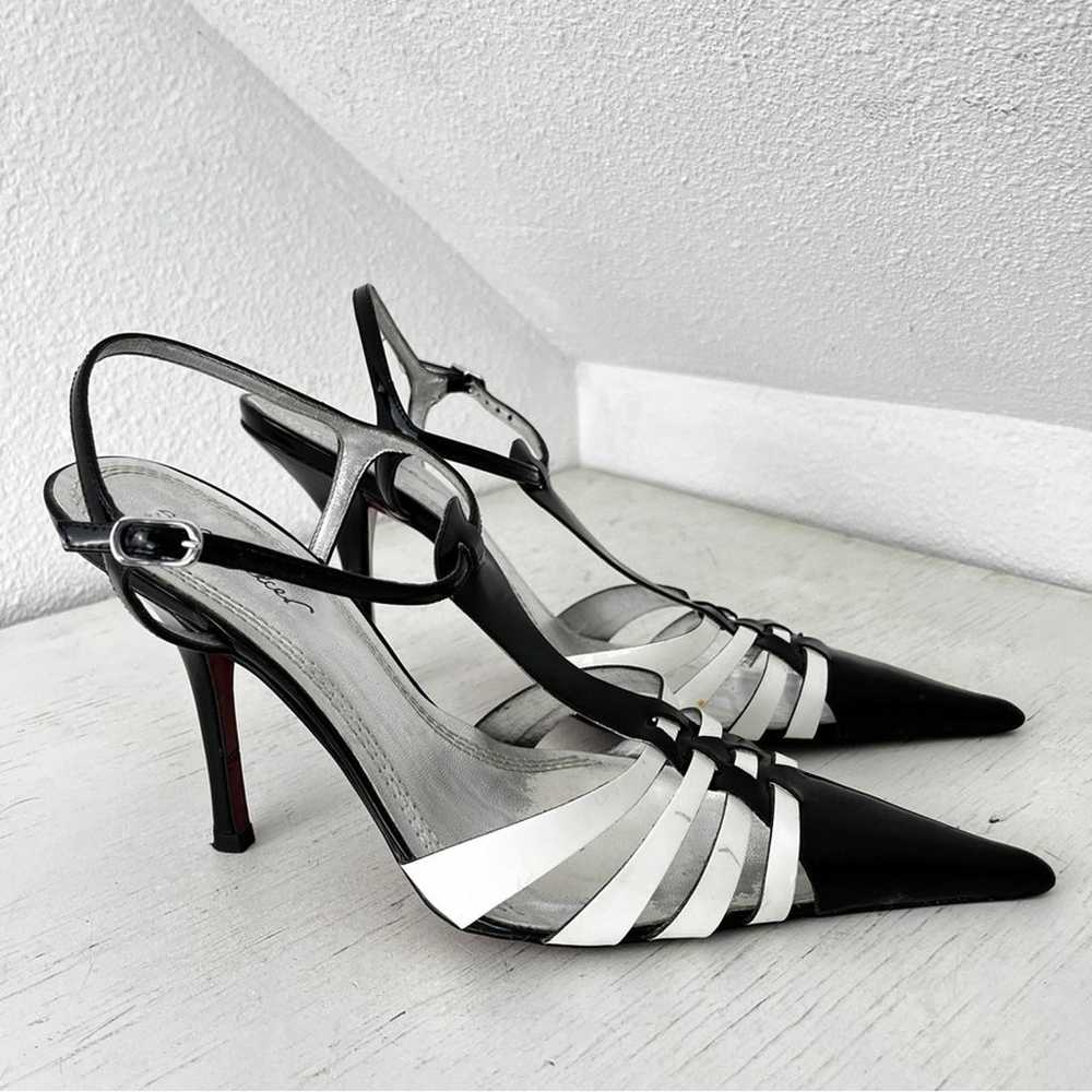 Sergio Zelcer black white pointed toe ultra high … - image 2