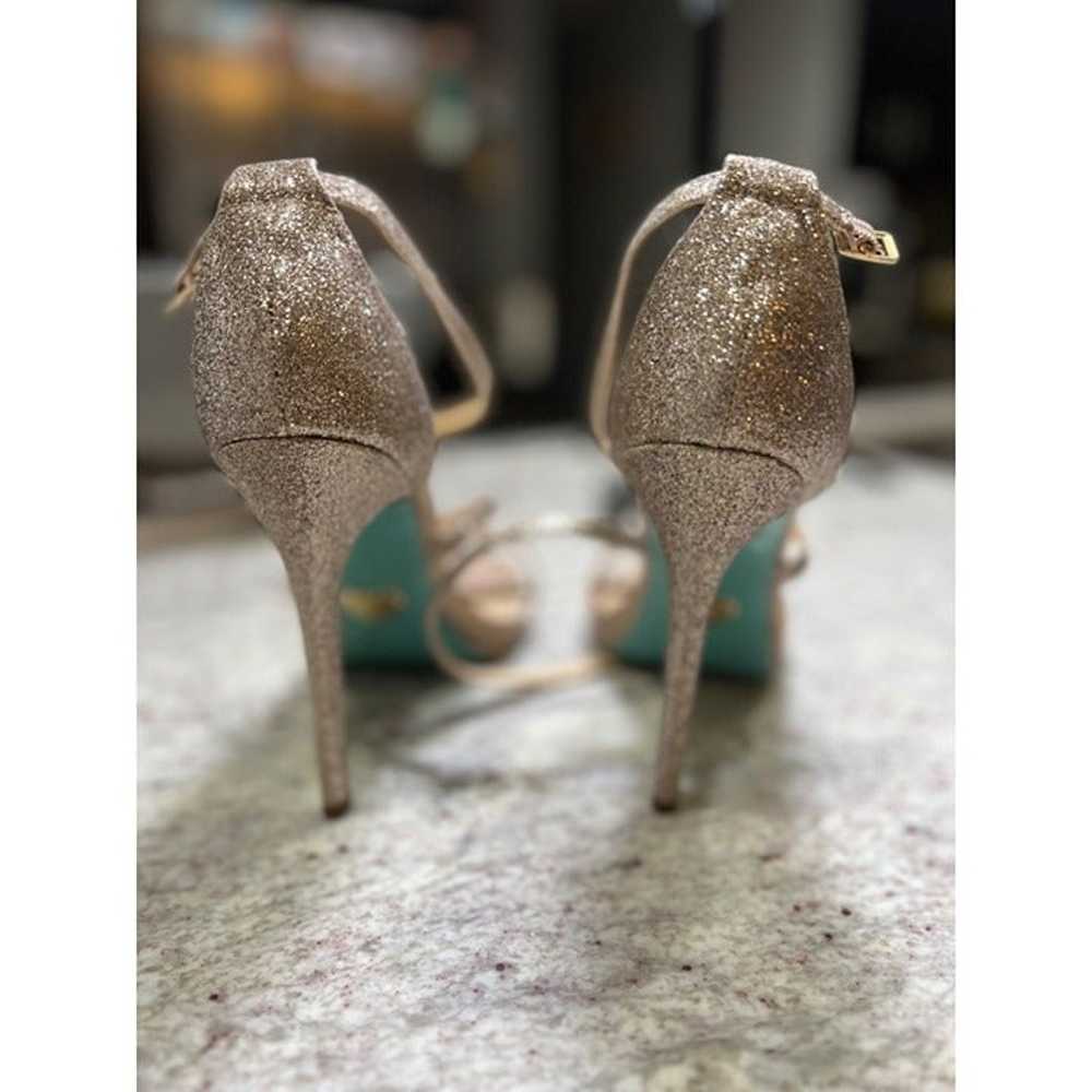 Betsey Johnson Gold Glitter Heels - Size 8.5 - image 4
