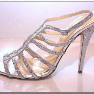 Kate Spade Caryl Metallic silver heels. 8.… - image 1