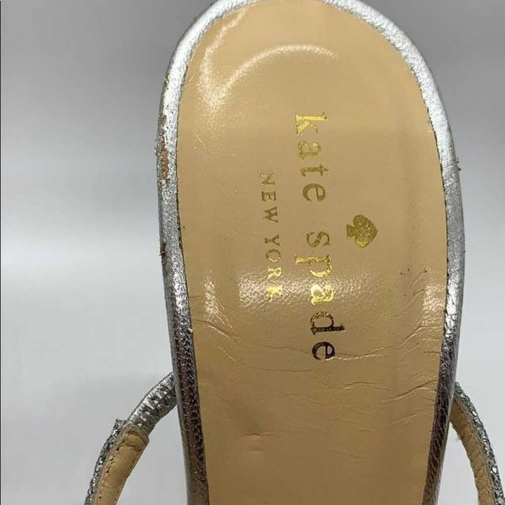 Kate Spade Caryl Metallic silver heels. 8.… - image 6