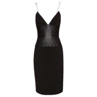 L'Agence Leather mid-length dress