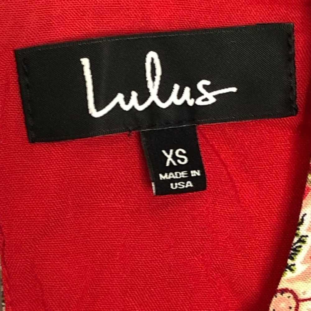 Lulus Design Major Red Print Halter Swing Dress s… - image 11