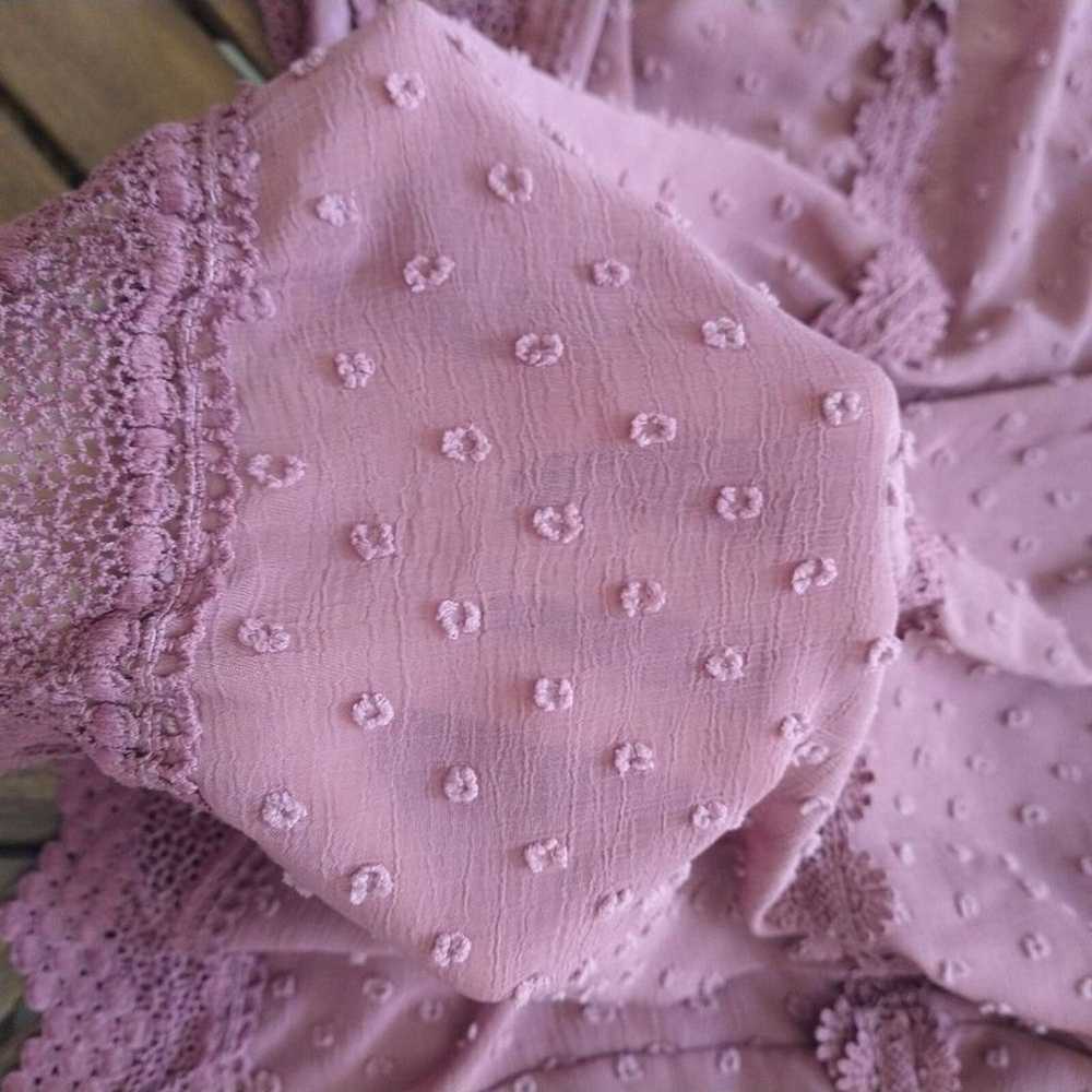 Lulu's xs pink sheer maxi dress - image 6