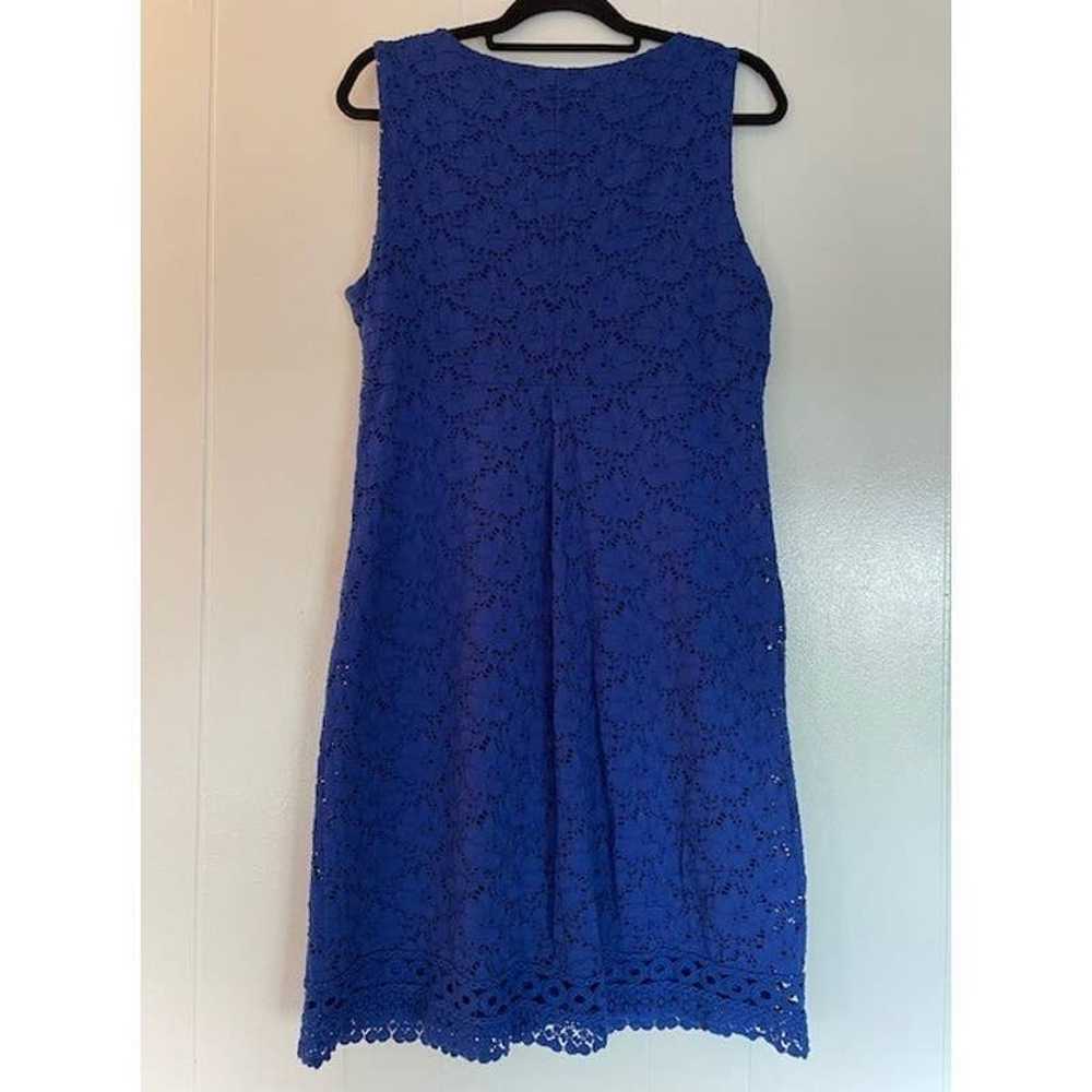 Alfani Royal Blue Lace Sleeveless Dress Size Large - image 2