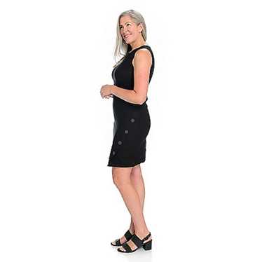 CJ BANKS Linen Blend Dress Womens Plus Size 24W Bl