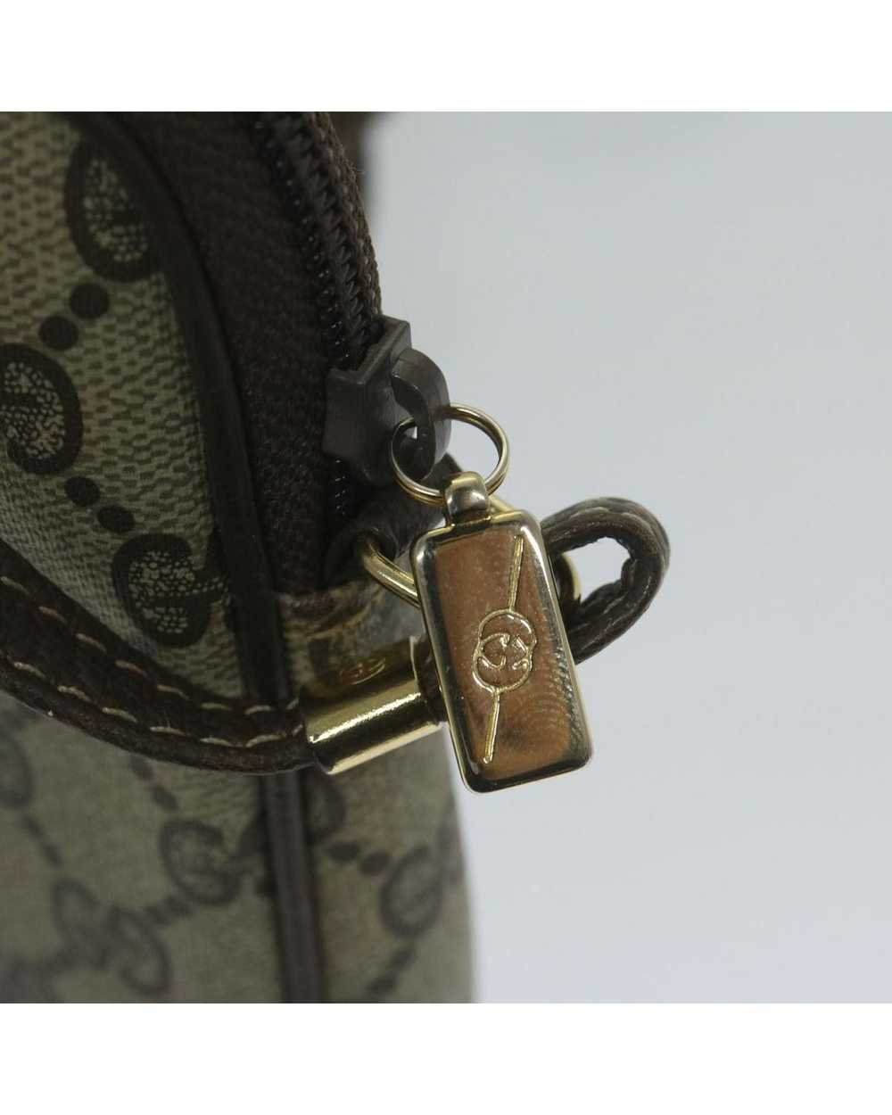 Gucci Beige GG Supreme Shoulder Bag in PVC Leathe… - image 10