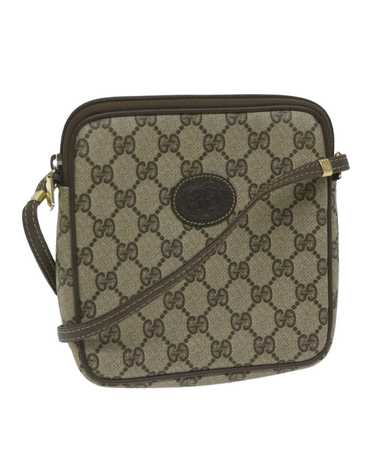Gucci Beige GG Supreme Shoulder Bag in PVC Leathe… - image 1