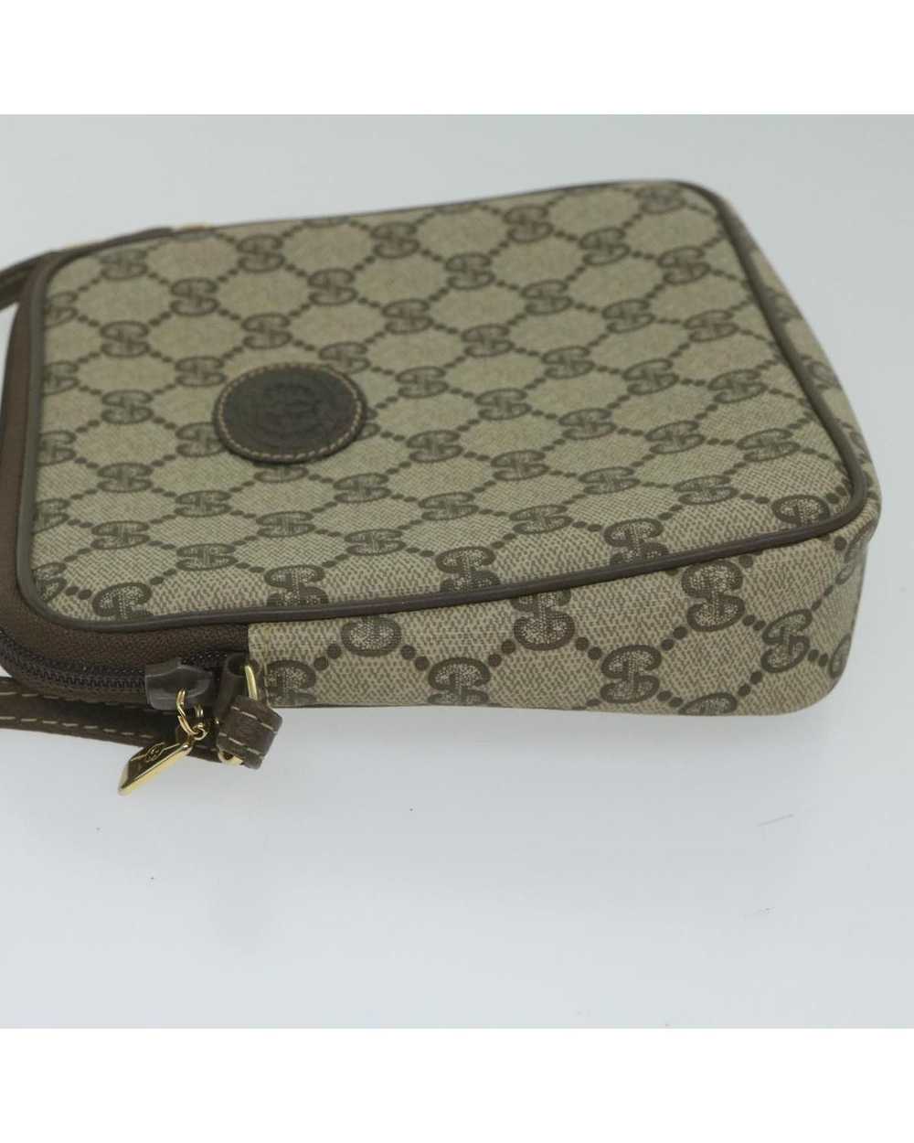 Gucci Beige GG Supreme Shoulder Bag in PVC Leathe… - image 4