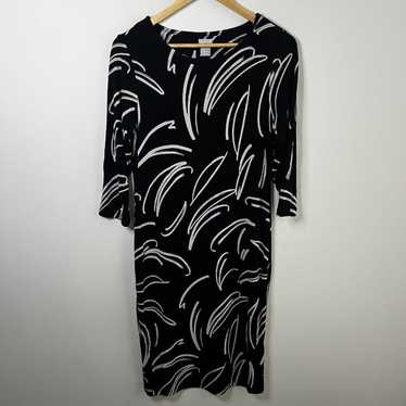 Chicos Travelers 1 Dress Medium Midi Abstract Geo… - image 1