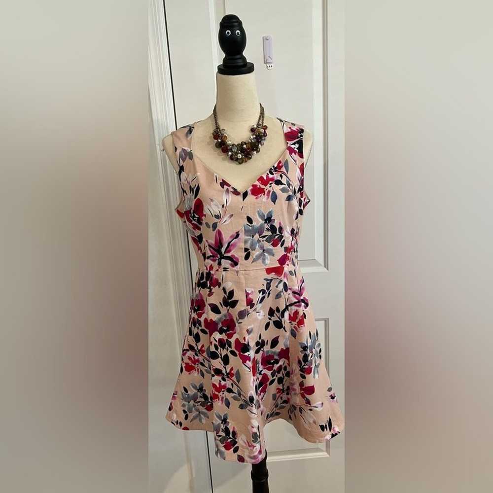 French Collection Summer Floral Pink/Cream Flare … - image 2