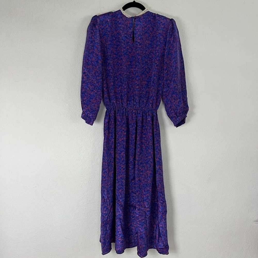 Jonathan Martin Vintage Prairie Midi Dress Purple… - image 2