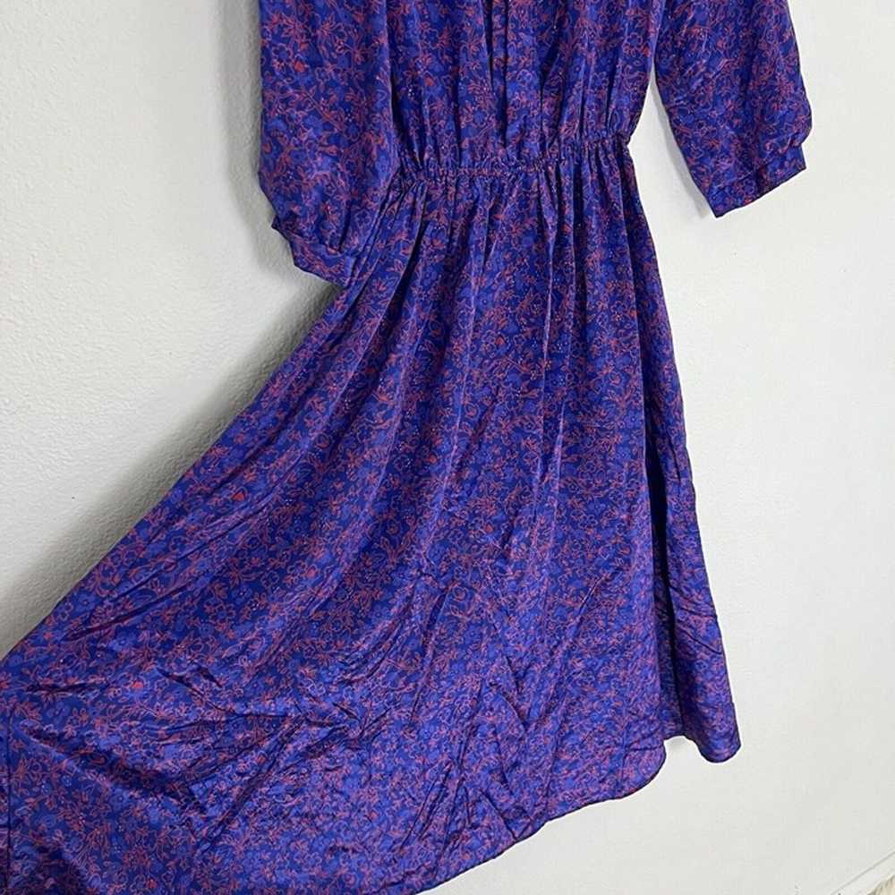 Jonathan Martin Vintage Prairie Midi Dress Purple… - image 3