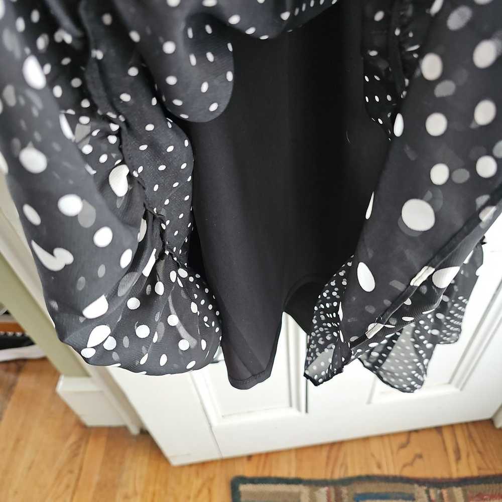 Betsey Johnson Polka Dot Ruffled Dress 10 - image 4