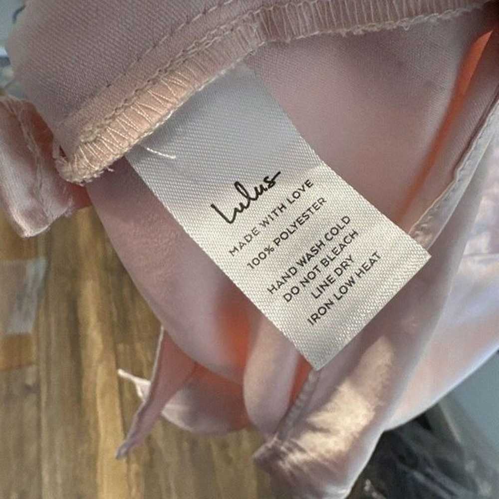 Lulus As Always Pink Satin Mini Dress Womans size… - image 11