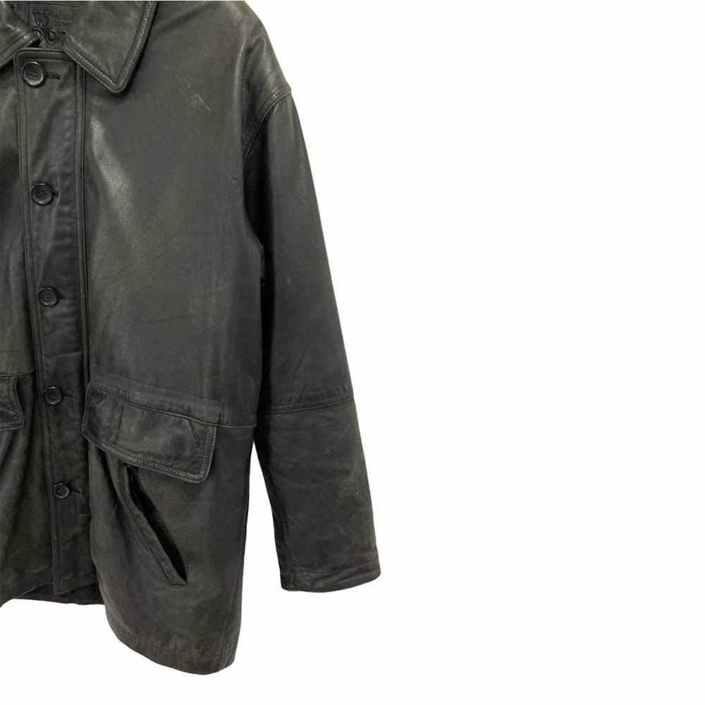 Italian Designers × Leather Jacket Dopio Italian … - image 4