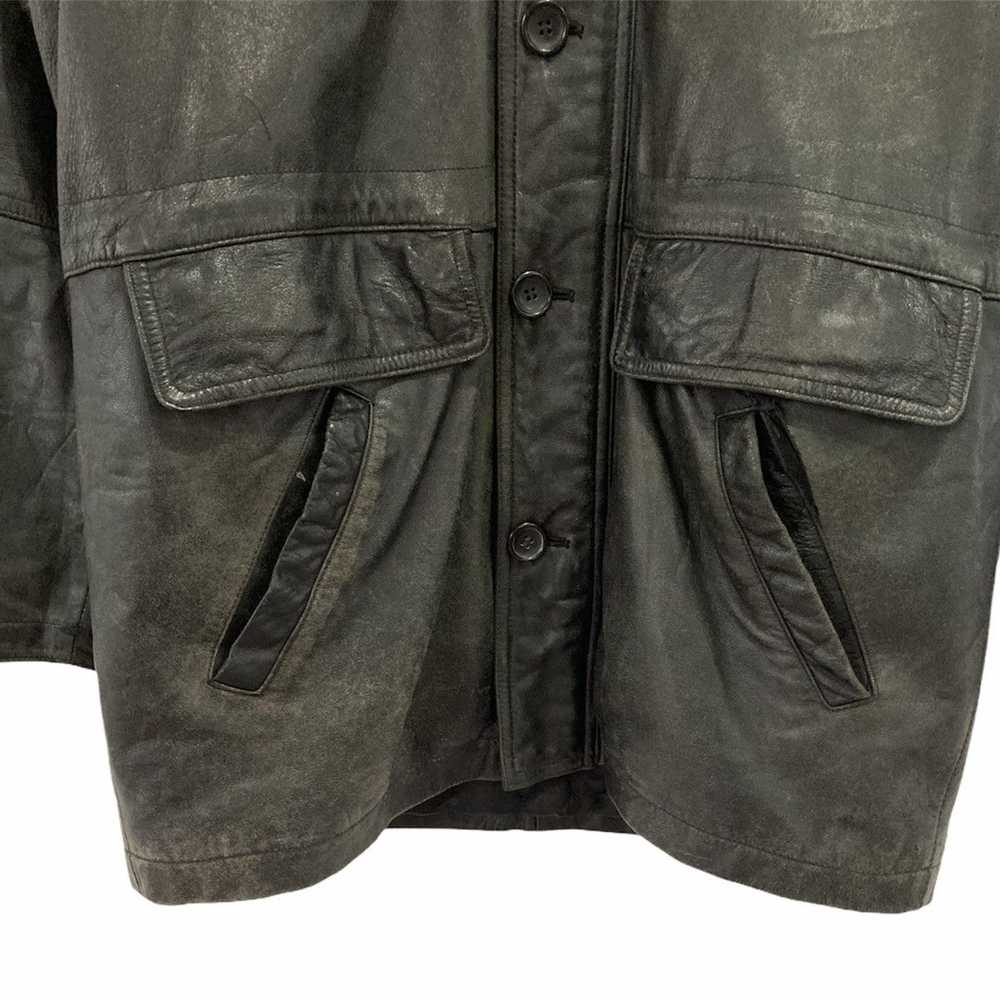 Italian Designers × Leather Jacket Dopio Italian … - image 5