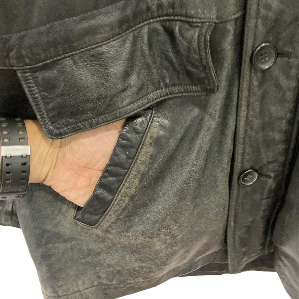Italian Designers × Leather Jacket Dopio Italian … - image 6