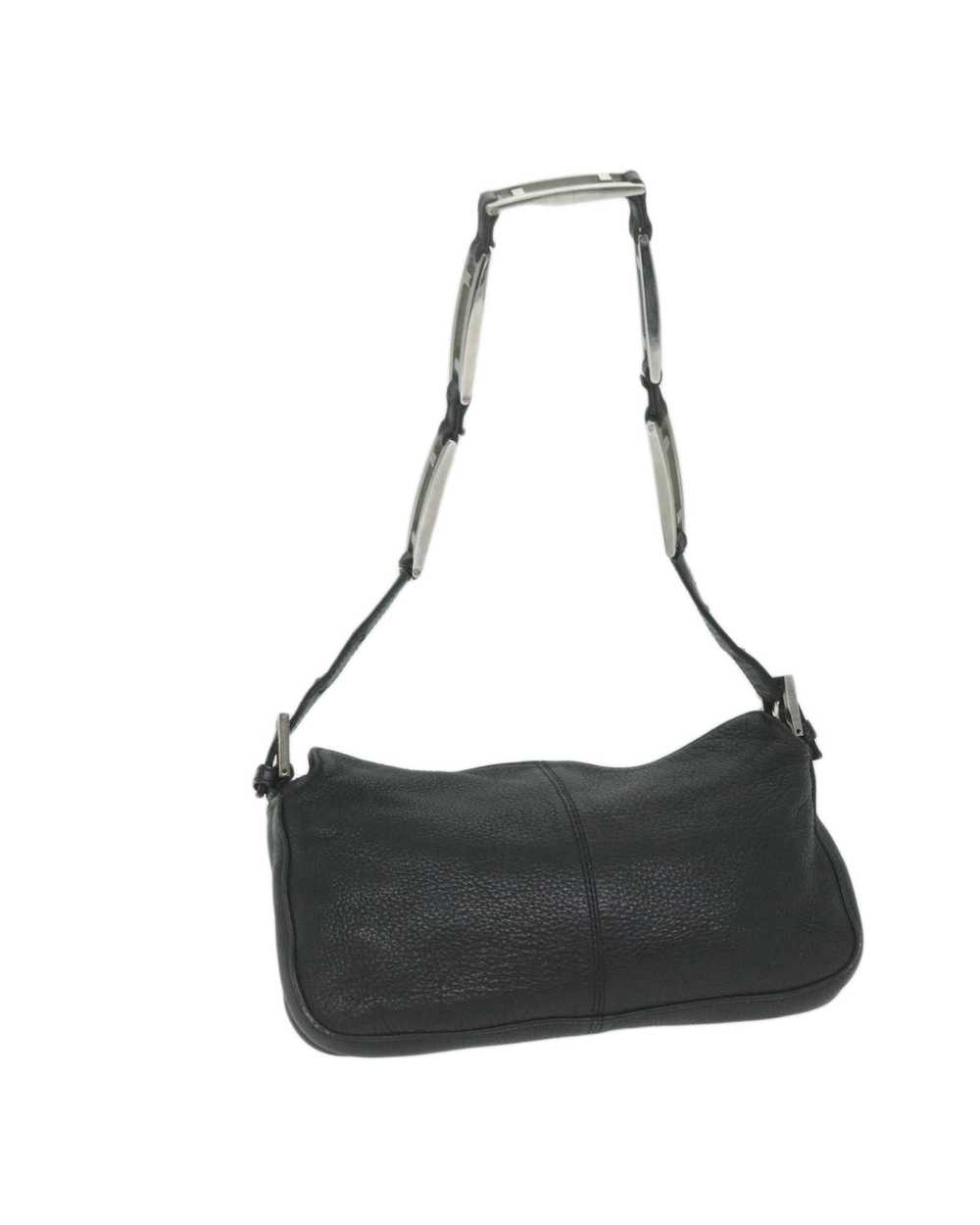Fendi Black Leather Chain Shoulder Bag by Italian… - image 1