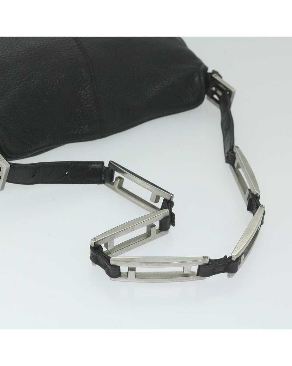 Fendi Black Leather Chain Shoulder Bag by Italian… - image 7