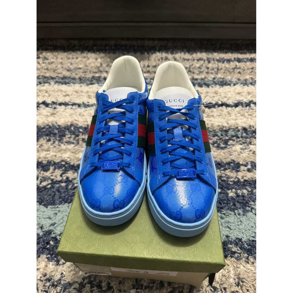 Gucci Ace patent leather low trainers - image 2