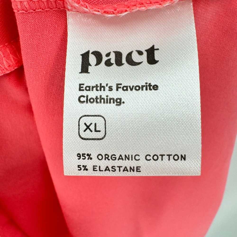 PACT Coral Pink Crossback Fit & Flare Stretch Min… - image 6