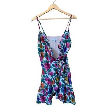 Topshop Floral Wrap Slip Dress in Multi Size 6 - image 1