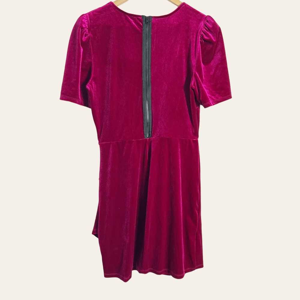 Wild Fable Fuchsia Pink Velvet Ruched Mini Dress … - image 6