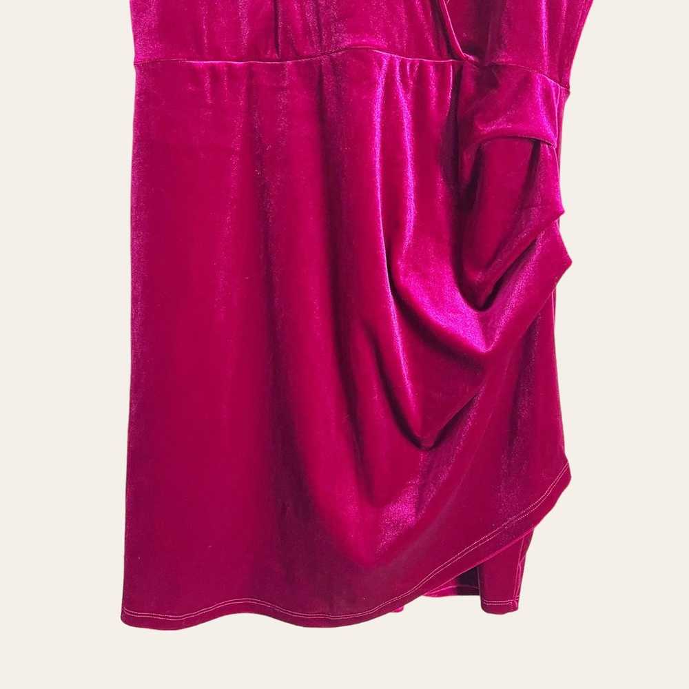 Wild Fable Fuchsia Pink Velvet Ruched Mini Dress … - image 7
