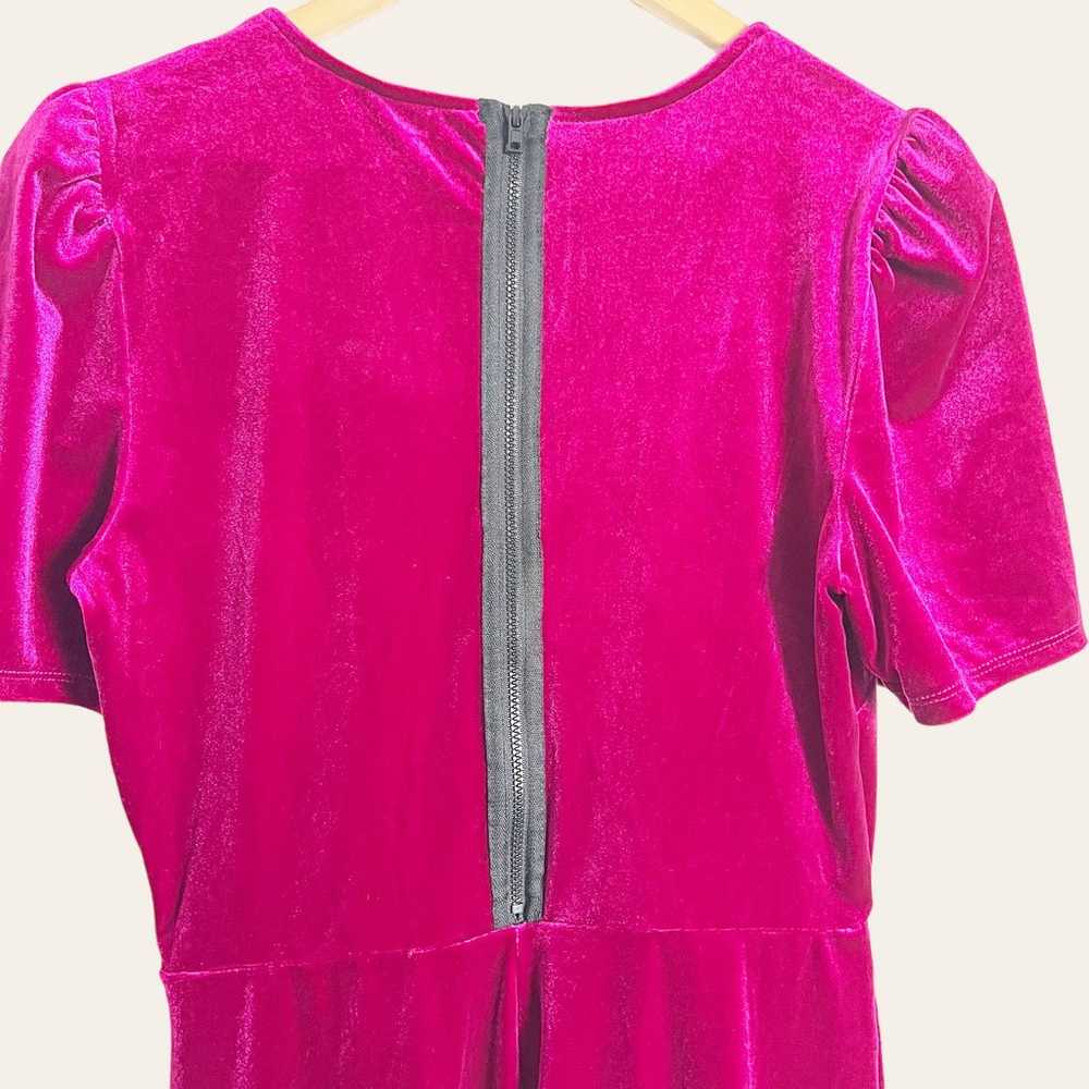 Wild Fable Fuchsia Pink Velvet Ruched Mini Dress … - image 8