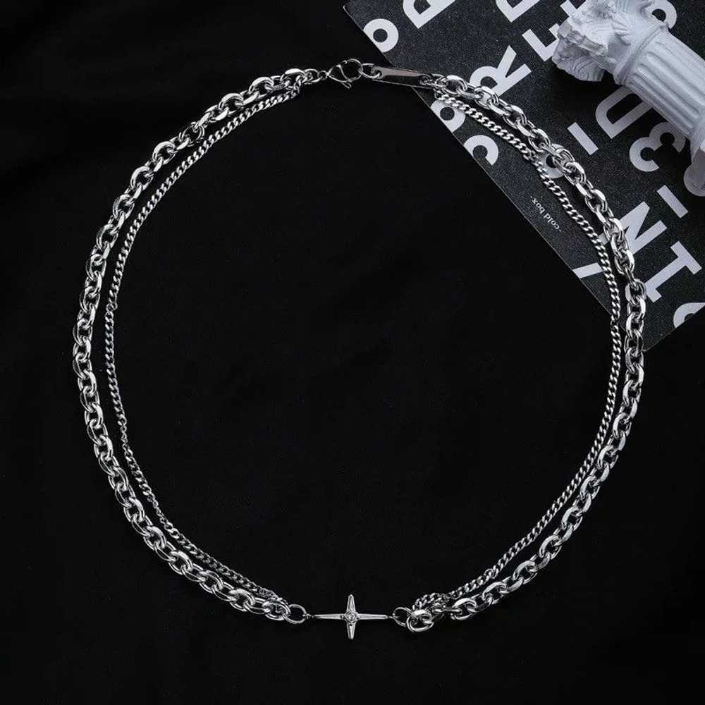 Chain × Jewelry × Streetwear Cross Chrome Chain S… - image 2